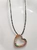 Collier coeur multi doré