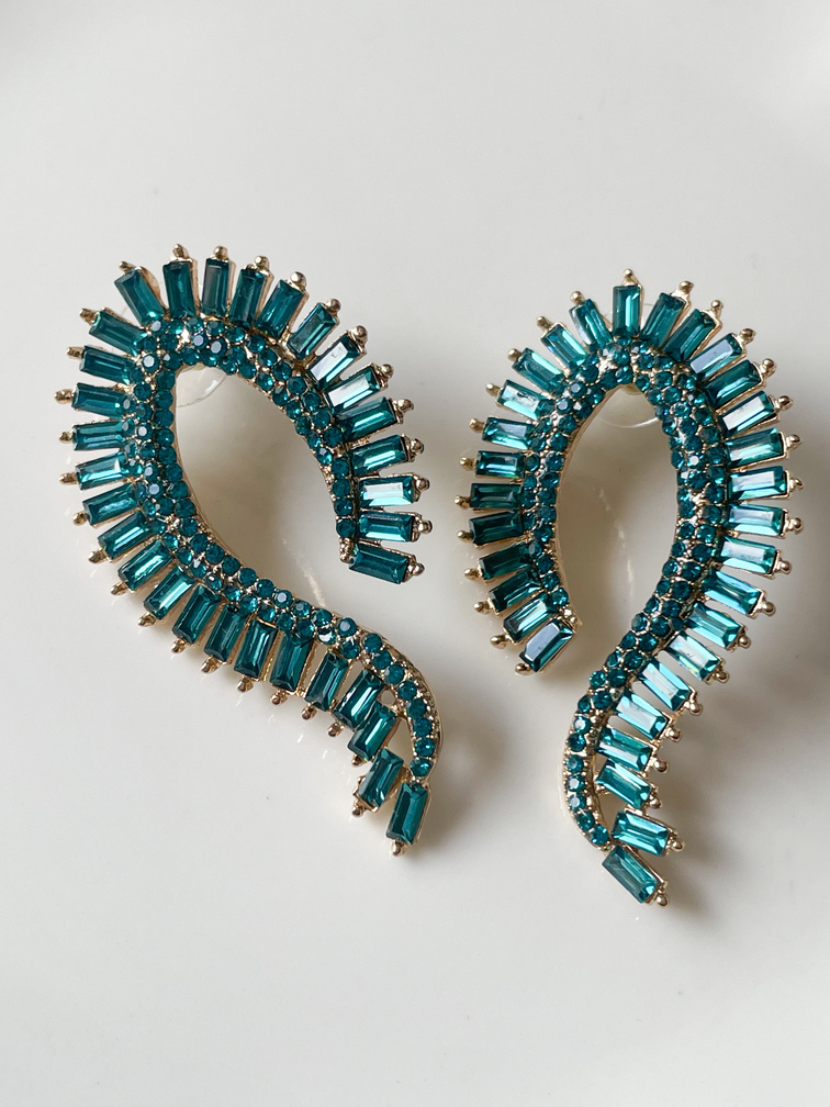 boucles Rita turquoise doré