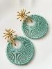 boucles Abby turquoise doré