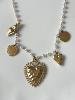 Collier Sweet coeur blanc doré