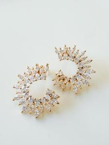Boucles Stella strass doré