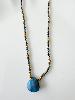 Collier pierres Gaby bleu doré