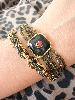 Bracelet Rosie noir doré