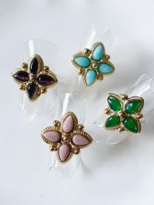 Bague Rosalie turquoise doré