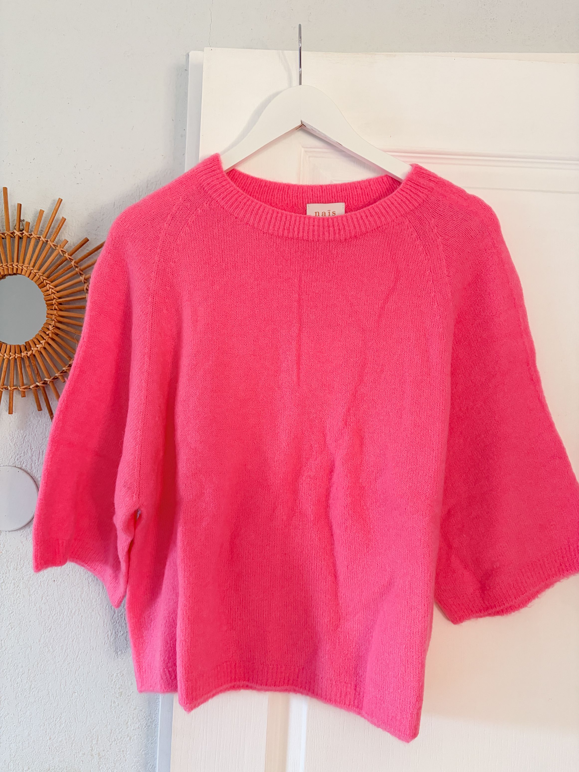 Pull Douceur rose fluo