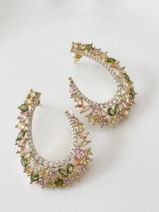 Boucles Capucine strass doré