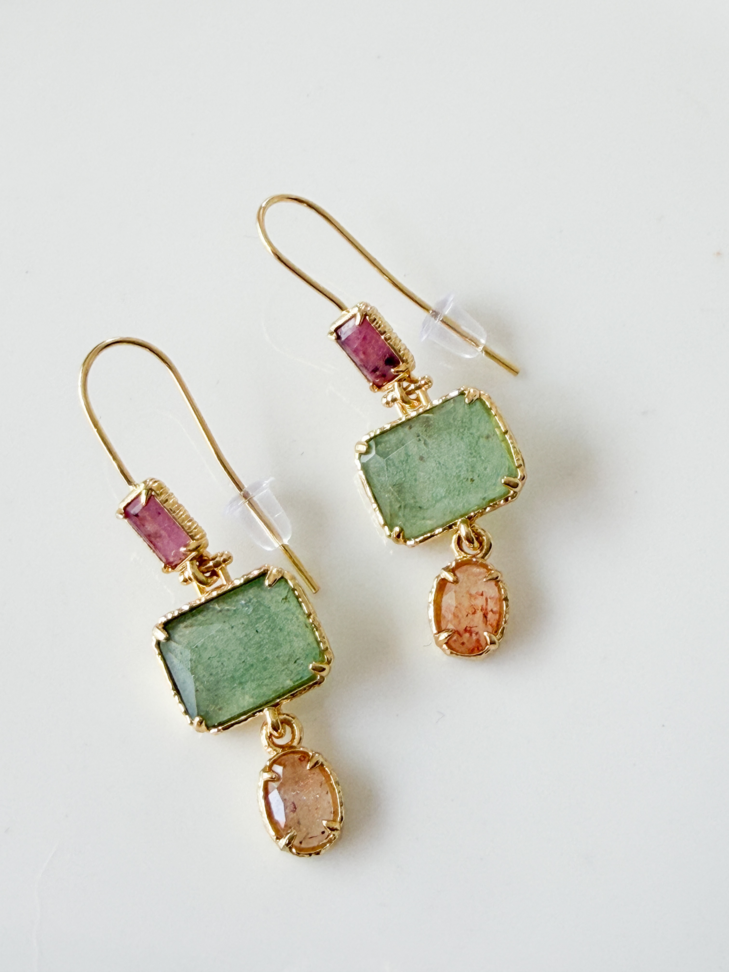 Boucles pierres Alma doré