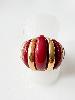 Bague bordeaux doré