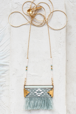 collier Bolero bleu doré de Shlomit Ofir