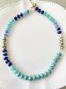 Collier Bonbon turquoise doré