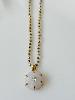 Collier Nymphéa blanc doré