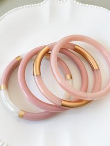 Bracelet 4 rangs rose doré