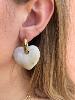 Boucles Paloma coeur banc doré