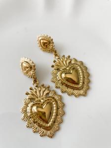 boucles Agatha coeur doré