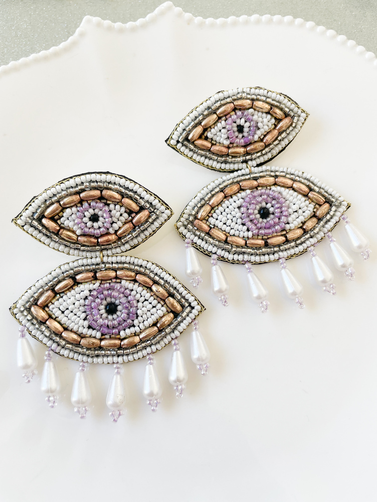 Boucles Aphrodite blanc de Mandalita