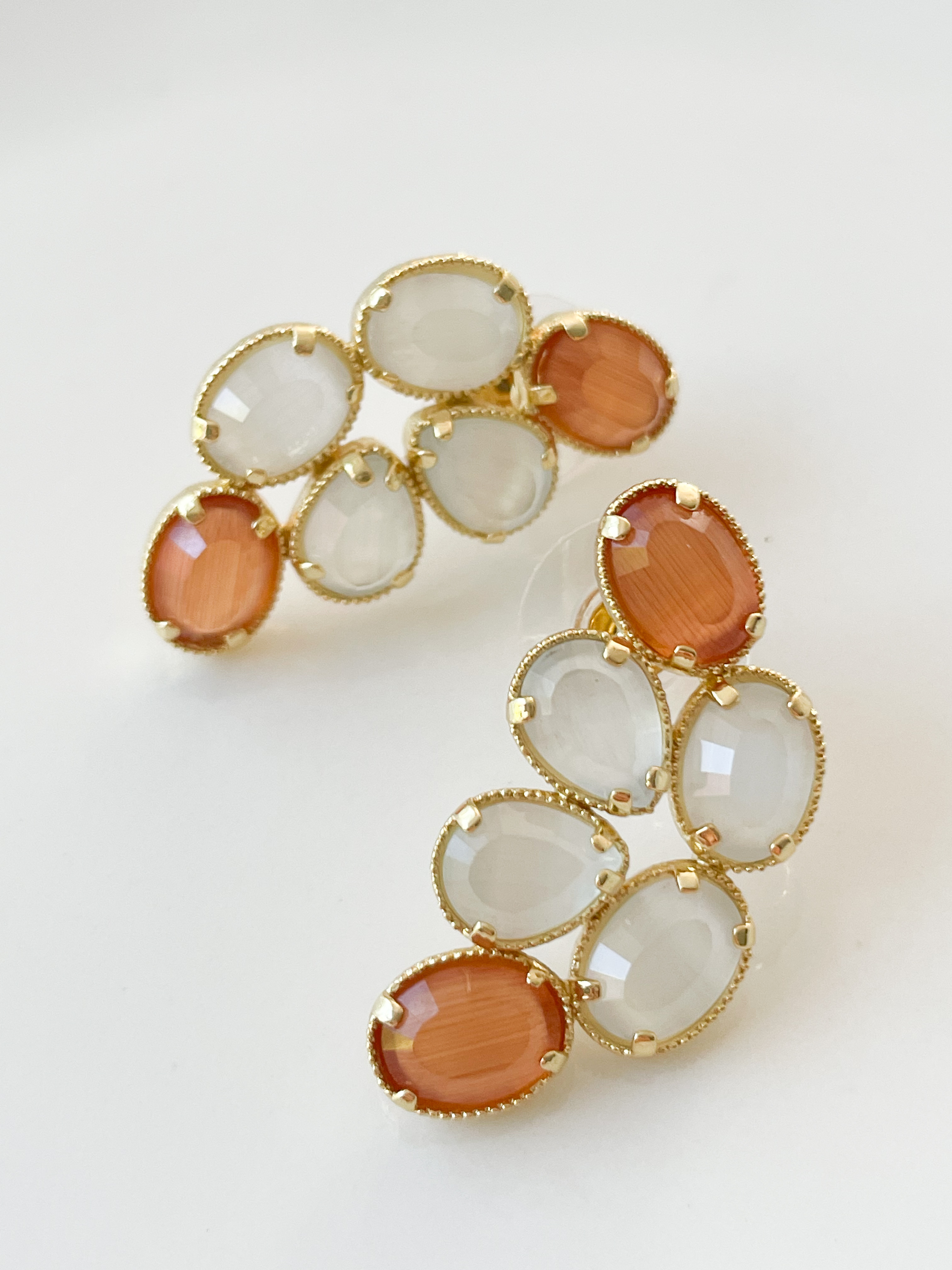 boucles pierres Byzance doré