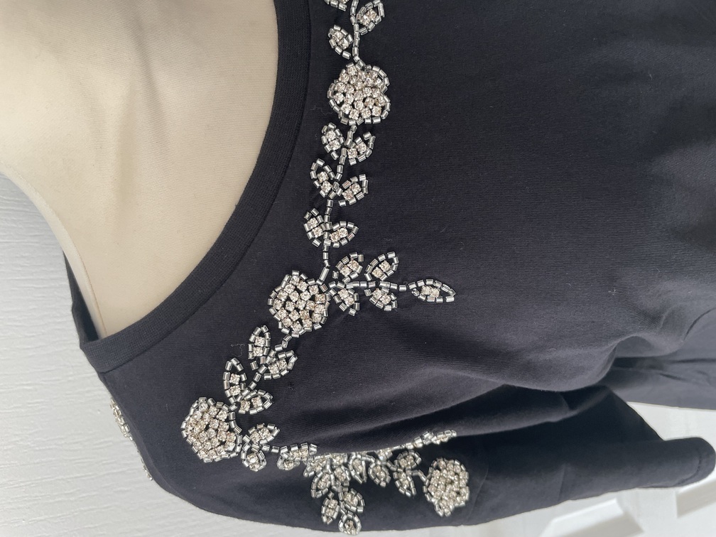 t shirt noir strass 36/42