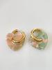 boucles Andy rose vert doré