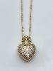 Collier Flacon blanc doré