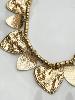 Collier coeurs breloques gravés doré