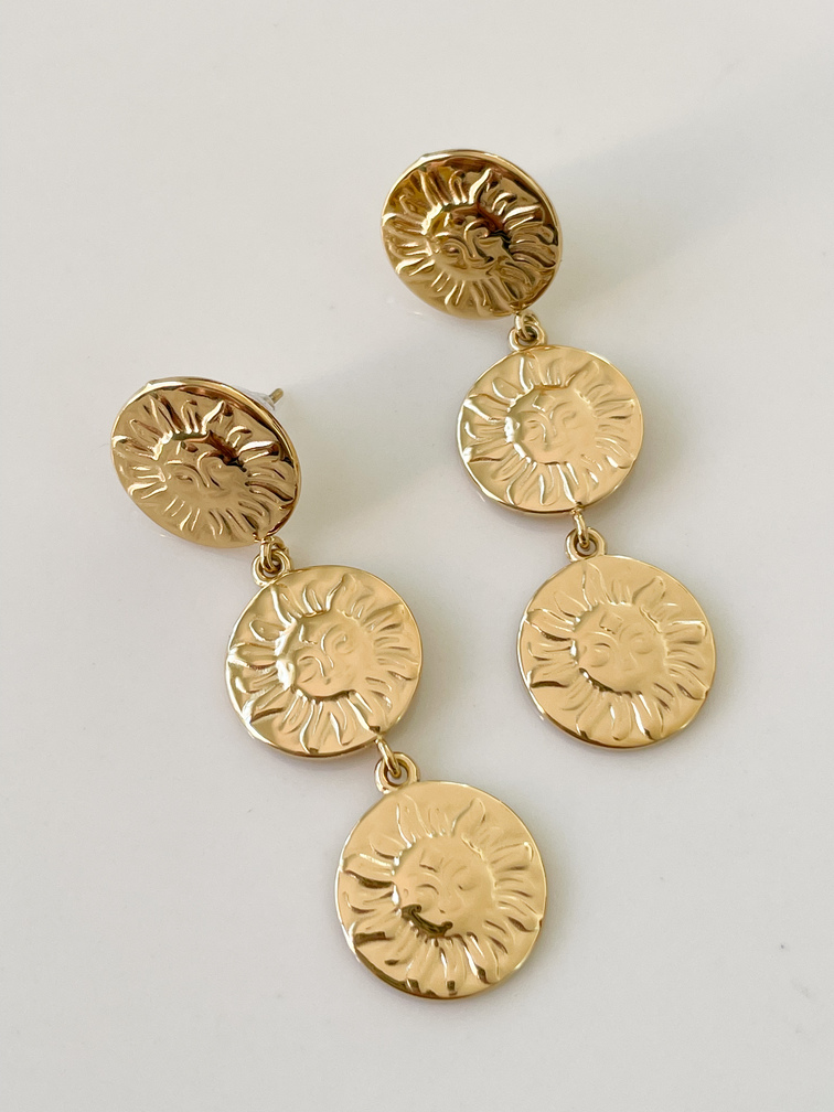 boucles trio soleil doré