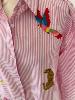Chemise rayée Lumine rose 36/40