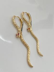 boucles Serpent doré
