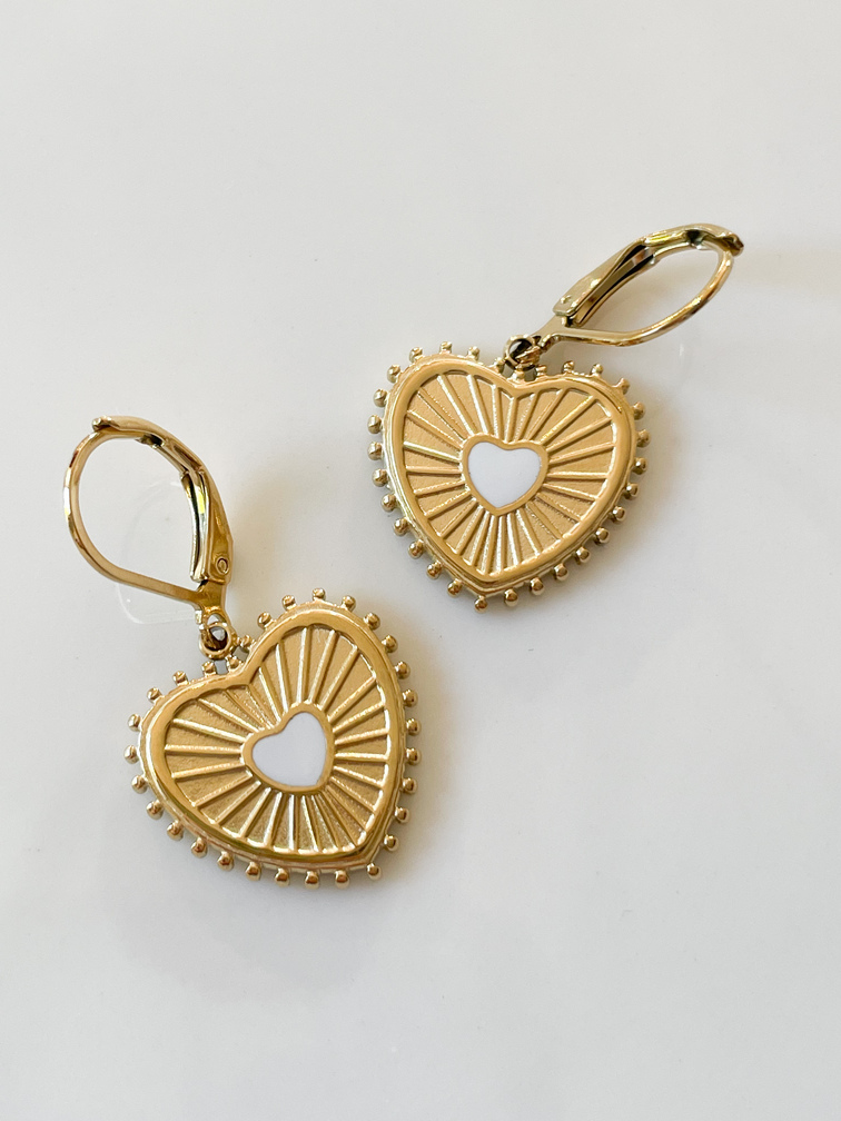 boucles Nina blanc doré