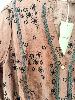 Robe beige brodée fleurs noires M 40