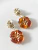 boucles fleur ambre doré