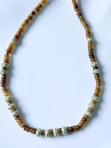 Collier pierres Garbo beige doré