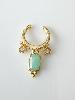 Boucle solo pierres amazonite bleu doré