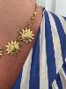 Collier Soleil visage doré