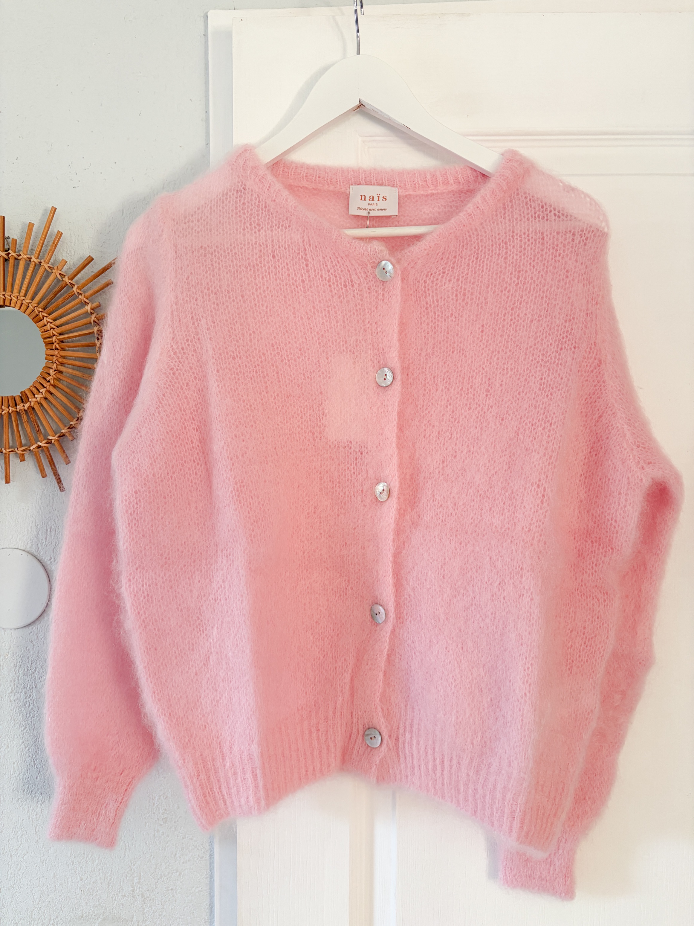 Gilet Alberto rose poudre