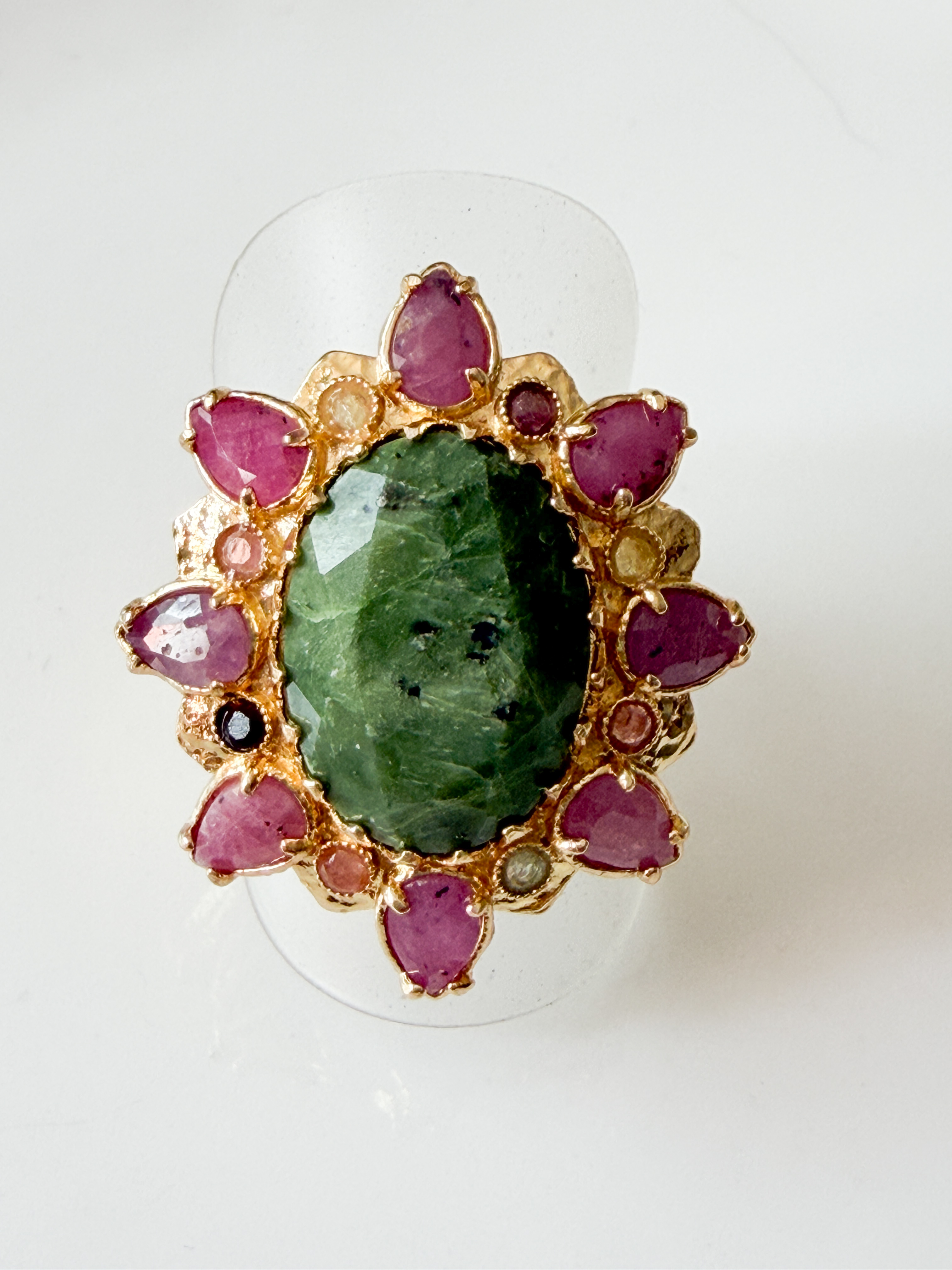 Bague pierres Nina mauve doré 