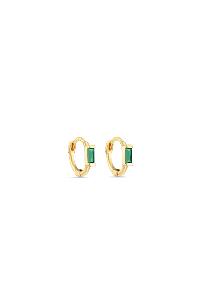 boucles Ryan hoop small vert doré de Shlomit Ofir