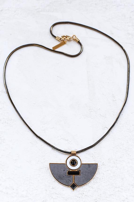 collier Winter gris doré de Shlomit Ofir