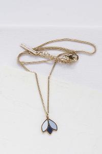 collier Tulip bleu doré de Shlomit Ofir