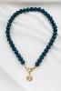 collier Lara bleu marine doré de Shlomit