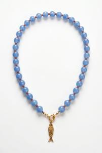Collier Lenny bleu ciel doré de Shlomit