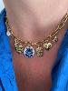 Collier Bianca bleu doré