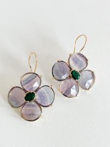 Boucles Vivi mauve doré