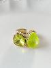 Bague Cristal duo jaune doré