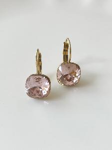 Boucles cristal BB champagne doré