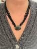 Collier Agathe noir doré