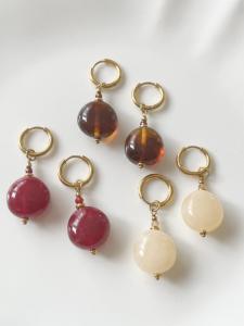 boucles Biba marron doré