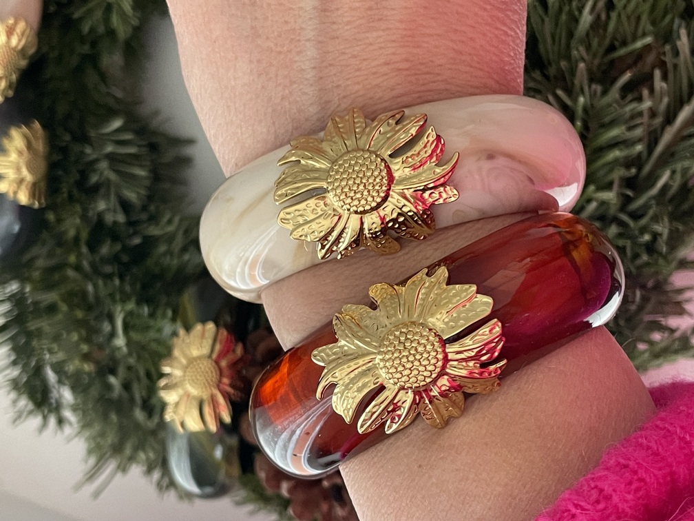 Bracelet Abby marron doré