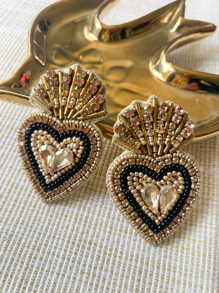 Boucles Coeur noir de Mandalita