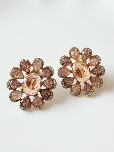 Boucles Agathe beige doré