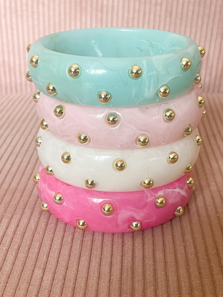 Bracelet Gaelle blanc doré